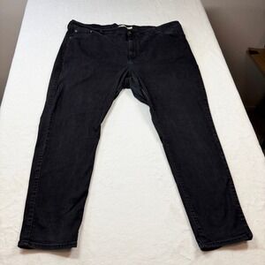 Levi's 721 High Rise Skinny Jeans Womens 22W Black Good Stretch Plus Size Denim